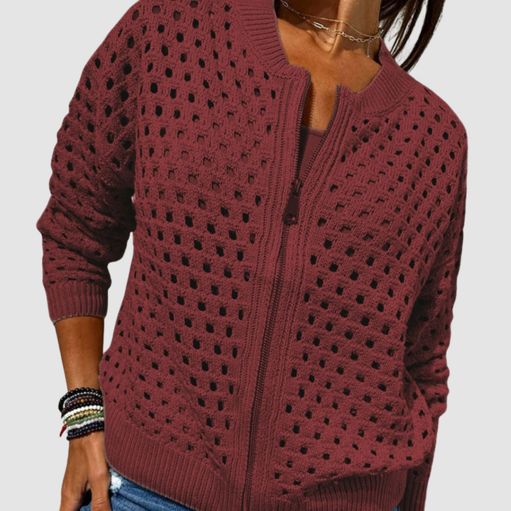 Faelina | Premium Knitted Hole Cardigan