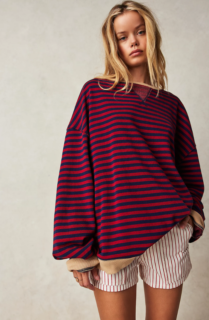 Susannah | Striped Round-Neck Sweater