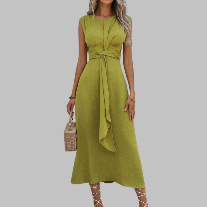 Alayna | Elegant Sleeveless Round Neck Maxi Dress