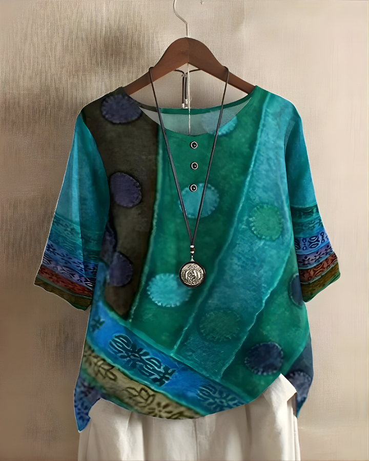Giovanna | Relaxed Colorful Summer Boho Top