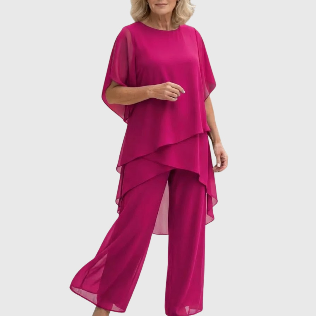 Valerie | Elegant Mid Sleeve Palazzo Set