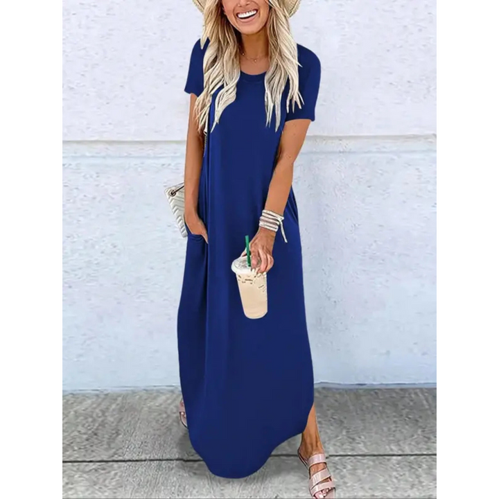 Daphne | Casual Summer Round Neck Maxi Dress