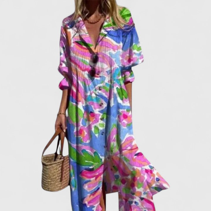 Danika | Elegant Multicolor Boho Dress