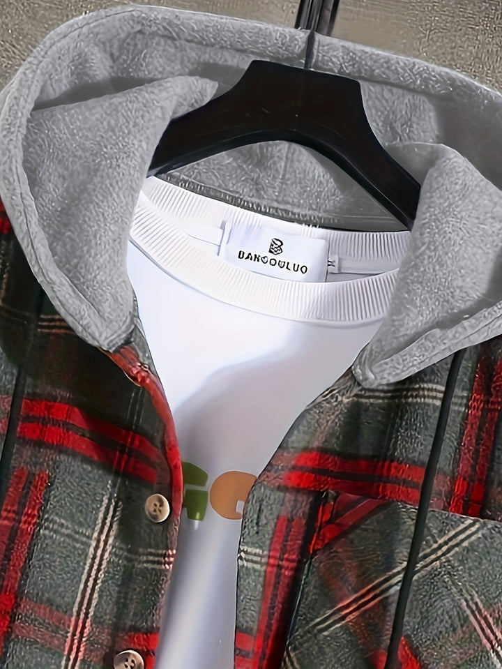 Callister | Christmas Hooded Plaid Overshirt