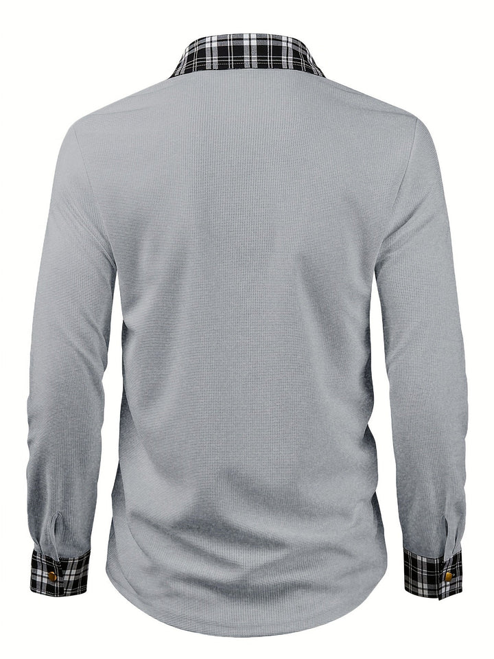 Desmond | Textured Contrast-Trim Shirt