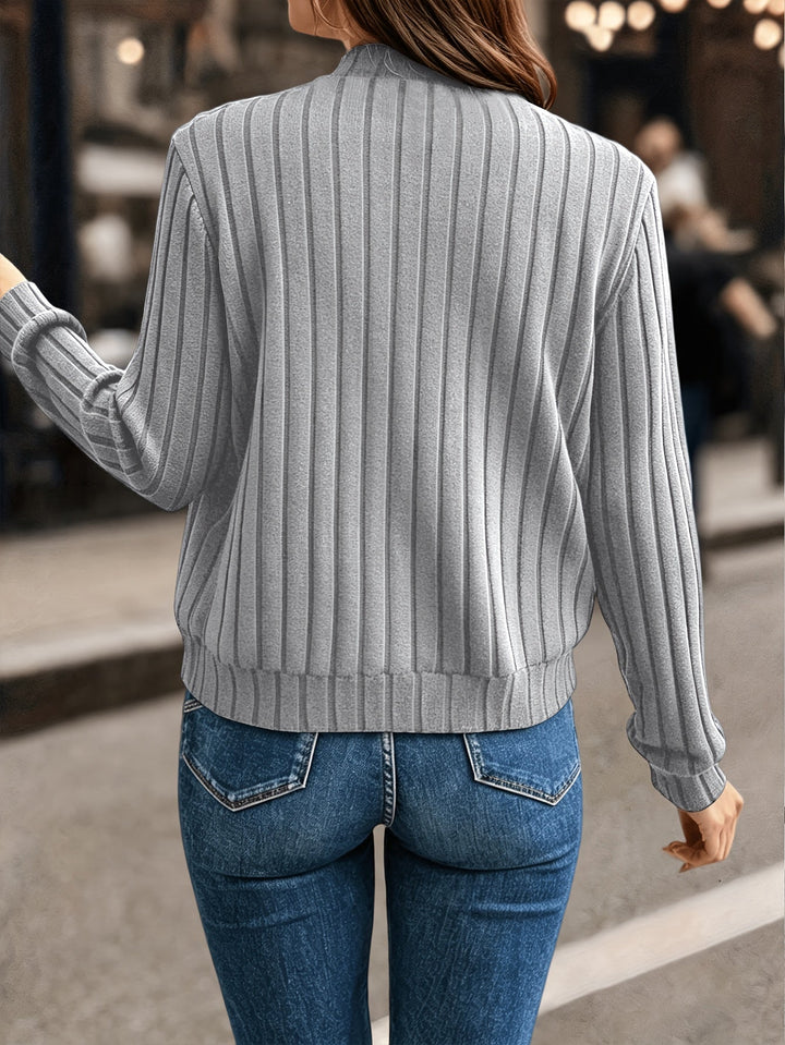 Corinne | Refined Ribbed Zip Jacket
