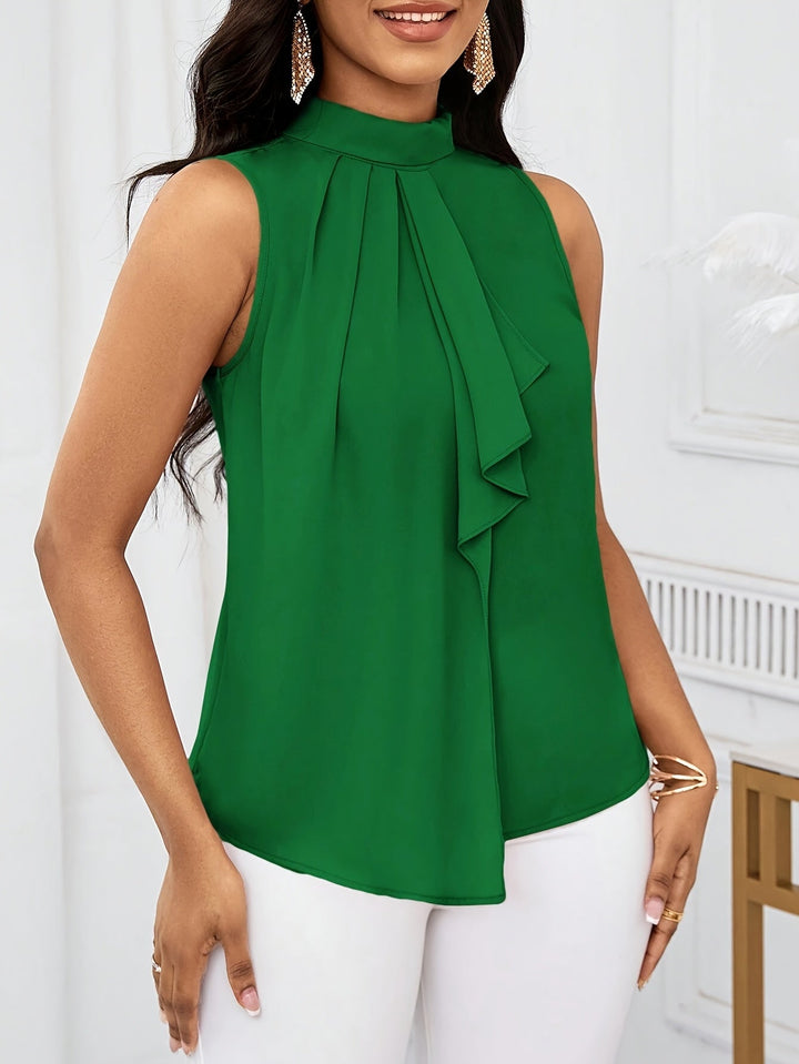 Nadia | Bow-Neck Sleeveless Top