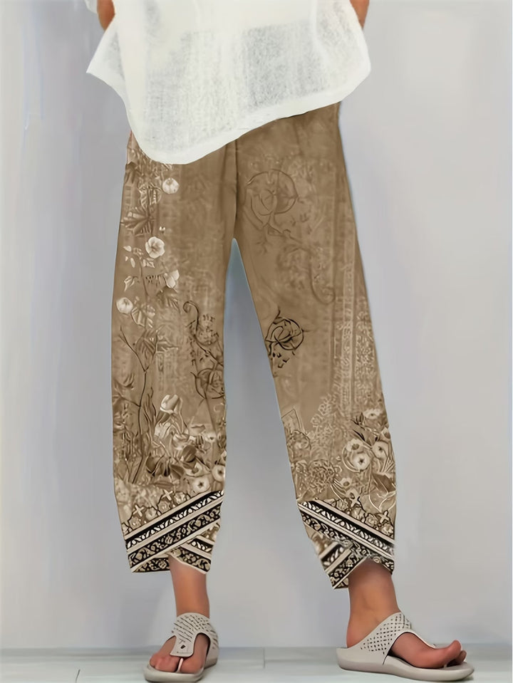 Gwyneth | Stylish Retro Floral Pants