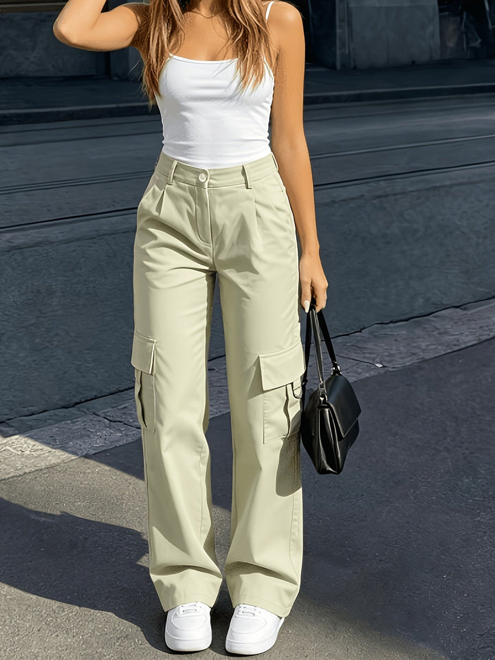 Delaney | High-Waisted Wide-Leg Cargo Pants