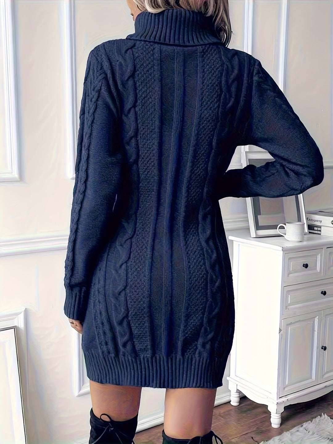 Della | Cable-Knit Sweater Dress