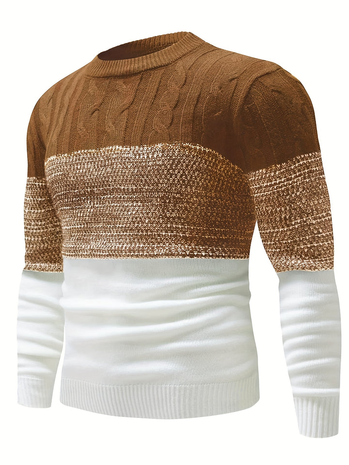 Clayton | Colour-Block Crew Neck Sweater