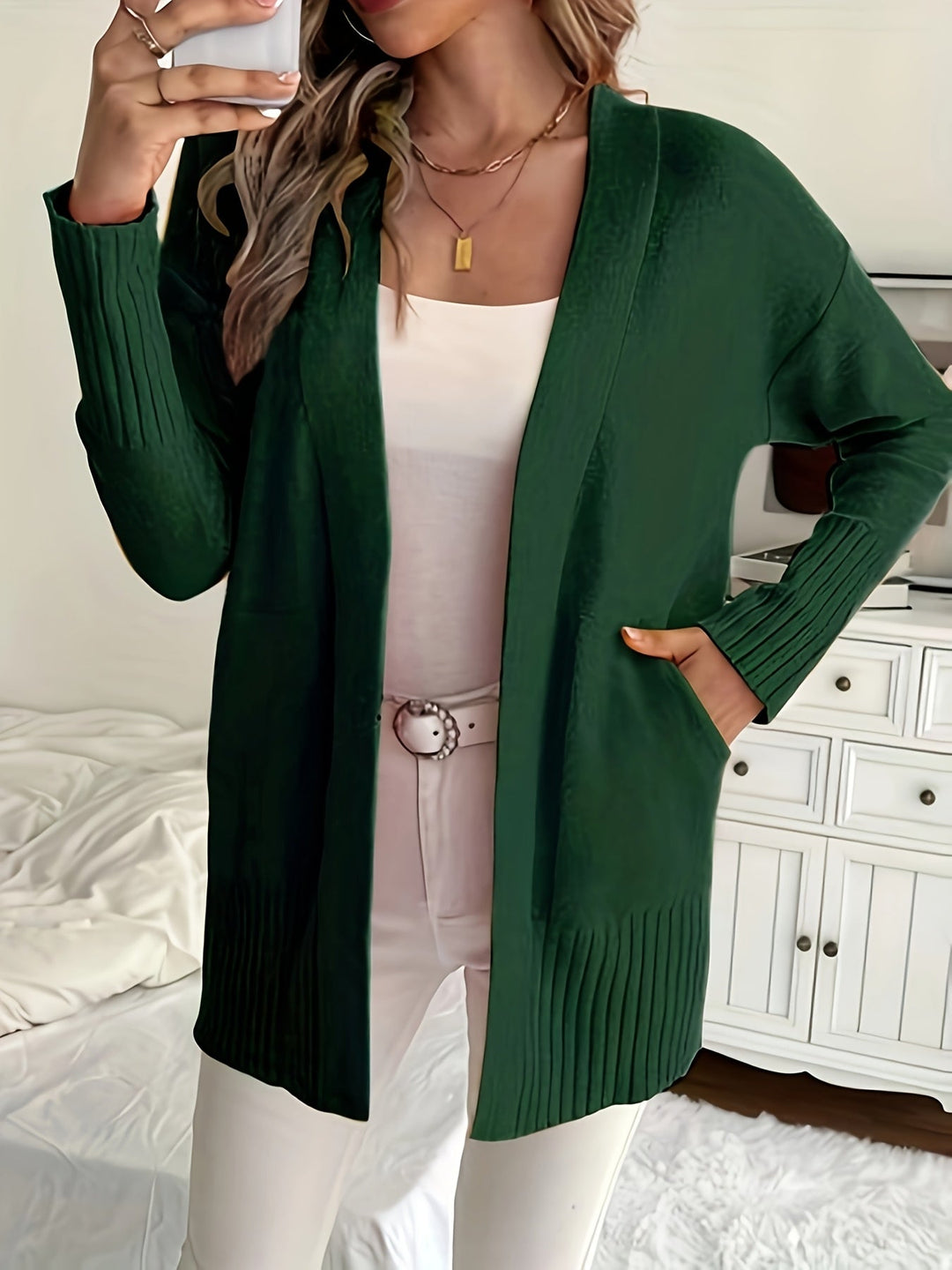 Miriam | Open-Front Draped Cardigan
