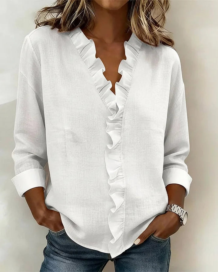 Eleanor | Elegant Ruffle Blouse