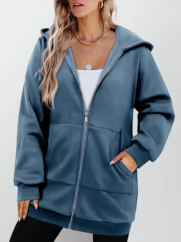 Sabina | Longline Zip-Up Hoodie