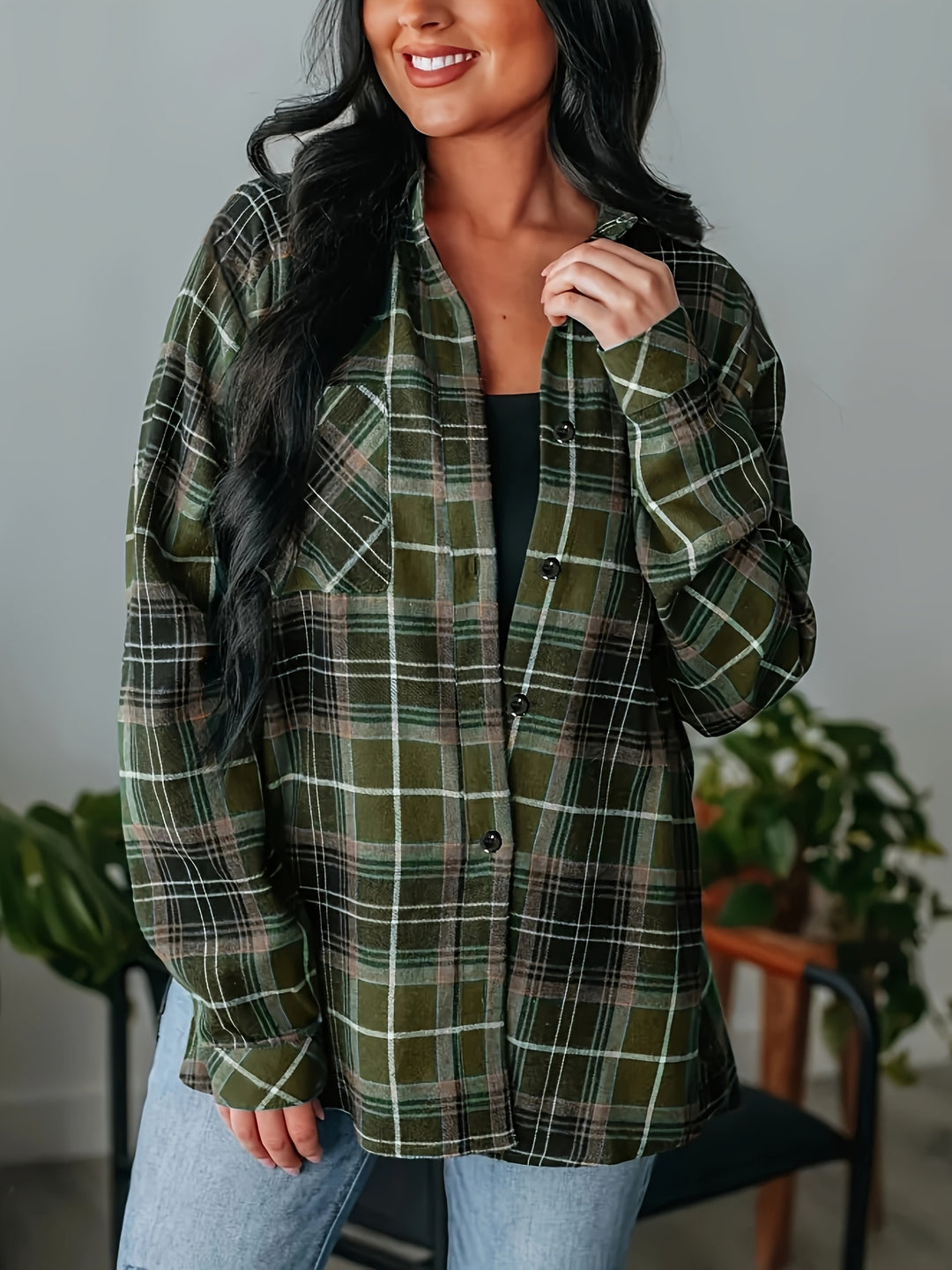 Rosemary | Relaxed Checkered Shirt