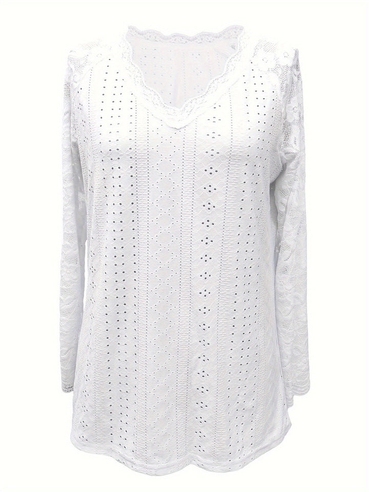 Annabelle | Scalloped V-Neck Top