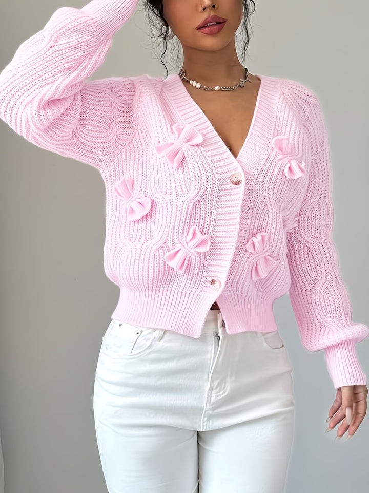 Faye | Soft Bow-Detail Cardigan