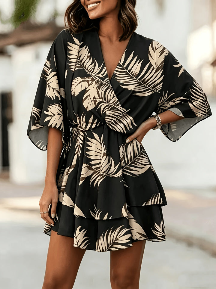 Valerie | Printed Wrap Mini Dress