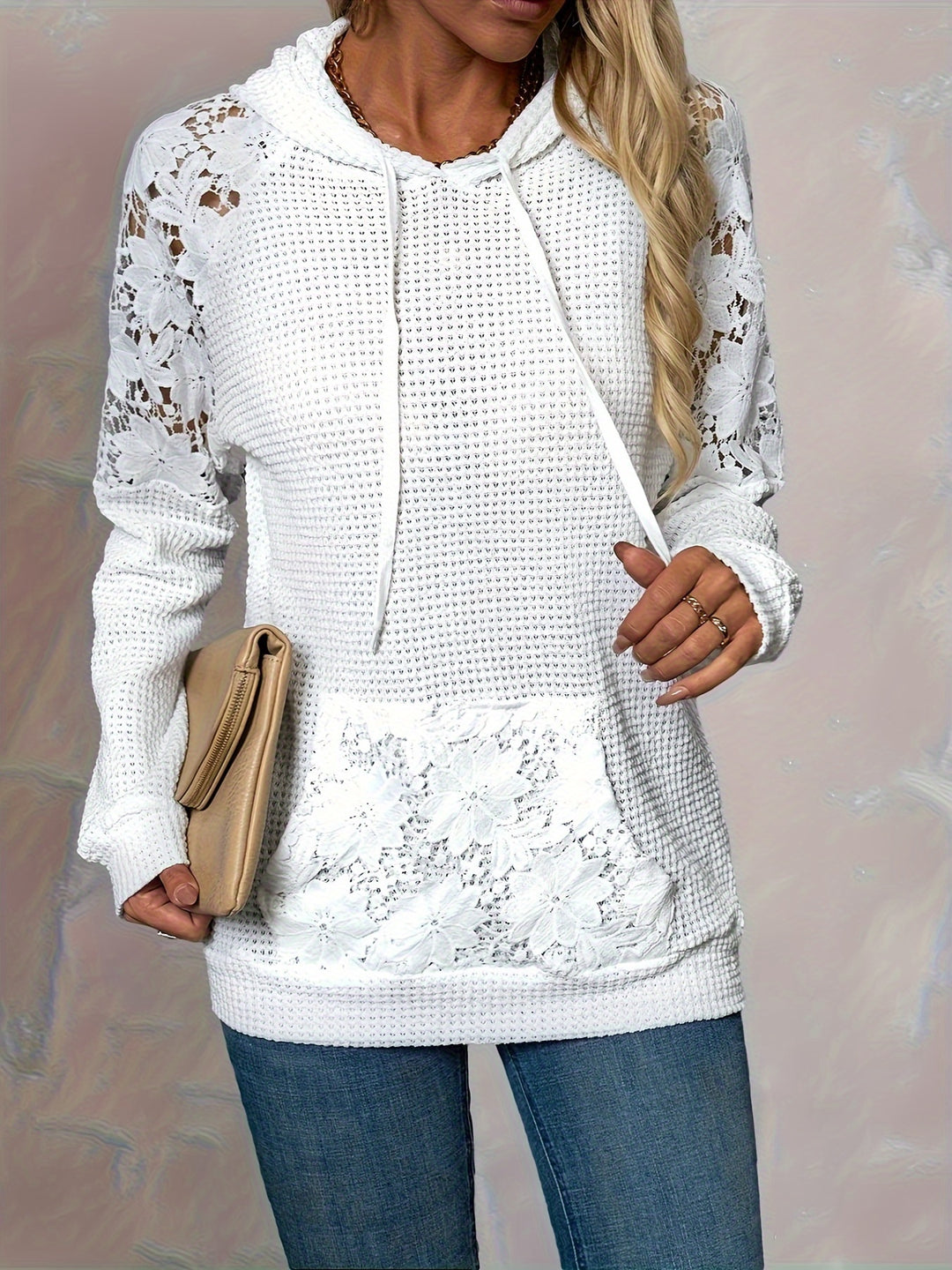 Juniper | Floral Lace Hooded Top