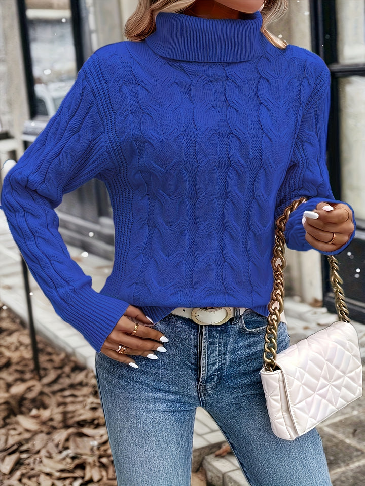 Delphina | Cable-Knit Turtleneck Sweater