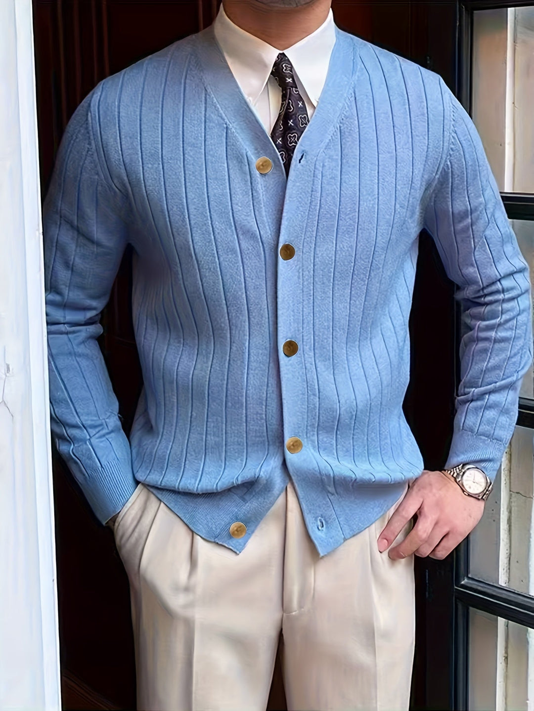 Franklin | Ribbed Button-Up Cardigan