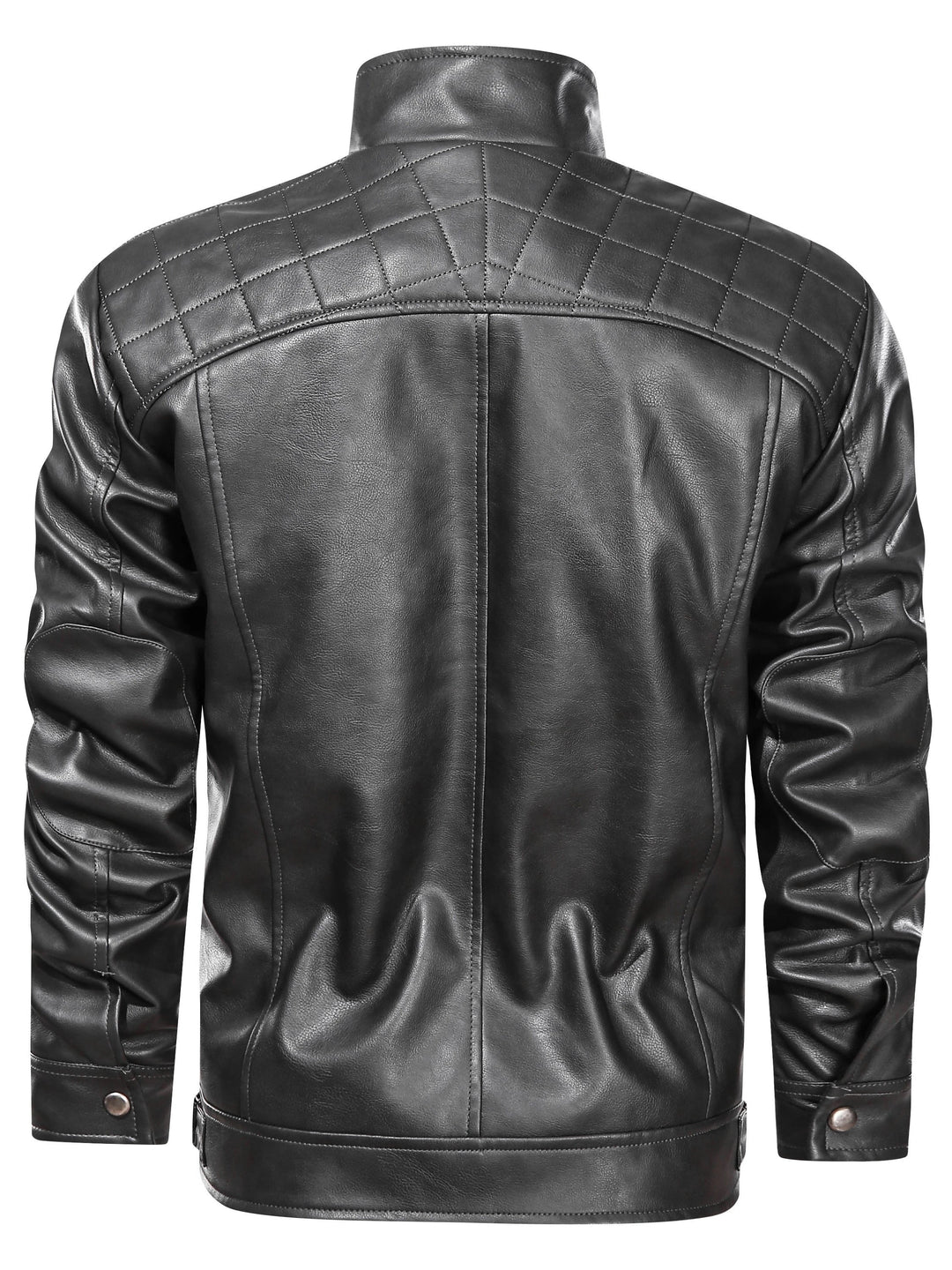 Rutherford | Quilted-Shoulder Biker Jacket