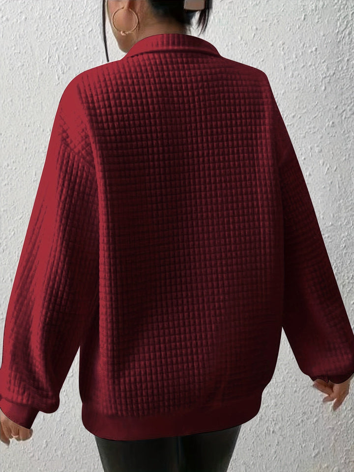 Paige | Textured Quarter-Zip Pullover