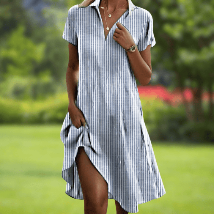 Fallon | Stylish V-Neck Elegant Dress