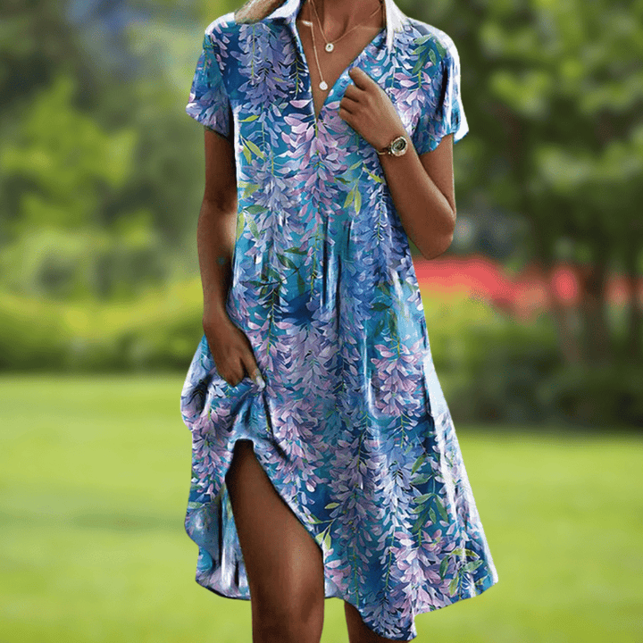 Calista | Chic Elegant Short Sleeve Dress