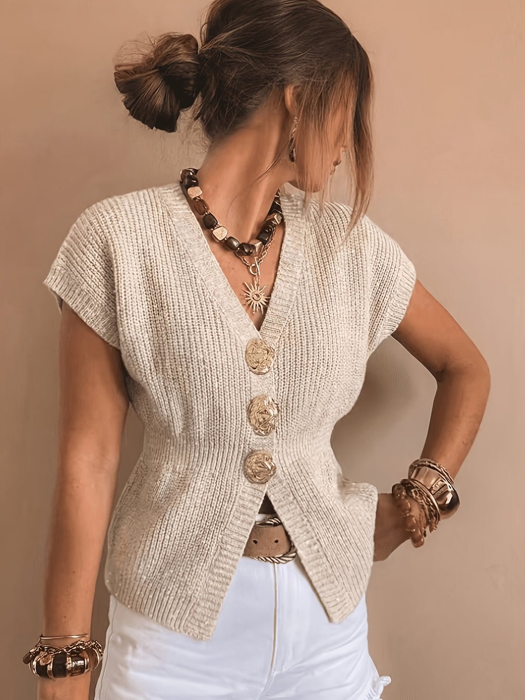 Sylvia | Button-Front Knit Cardigan
