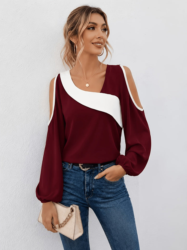 Rowena | Cold-Shoulder Long Sleeve Top