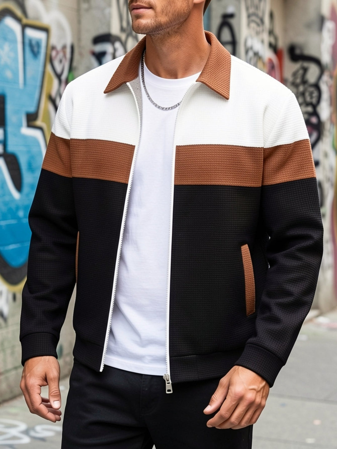 Holden | Colour-Block Zip-Up Jacket