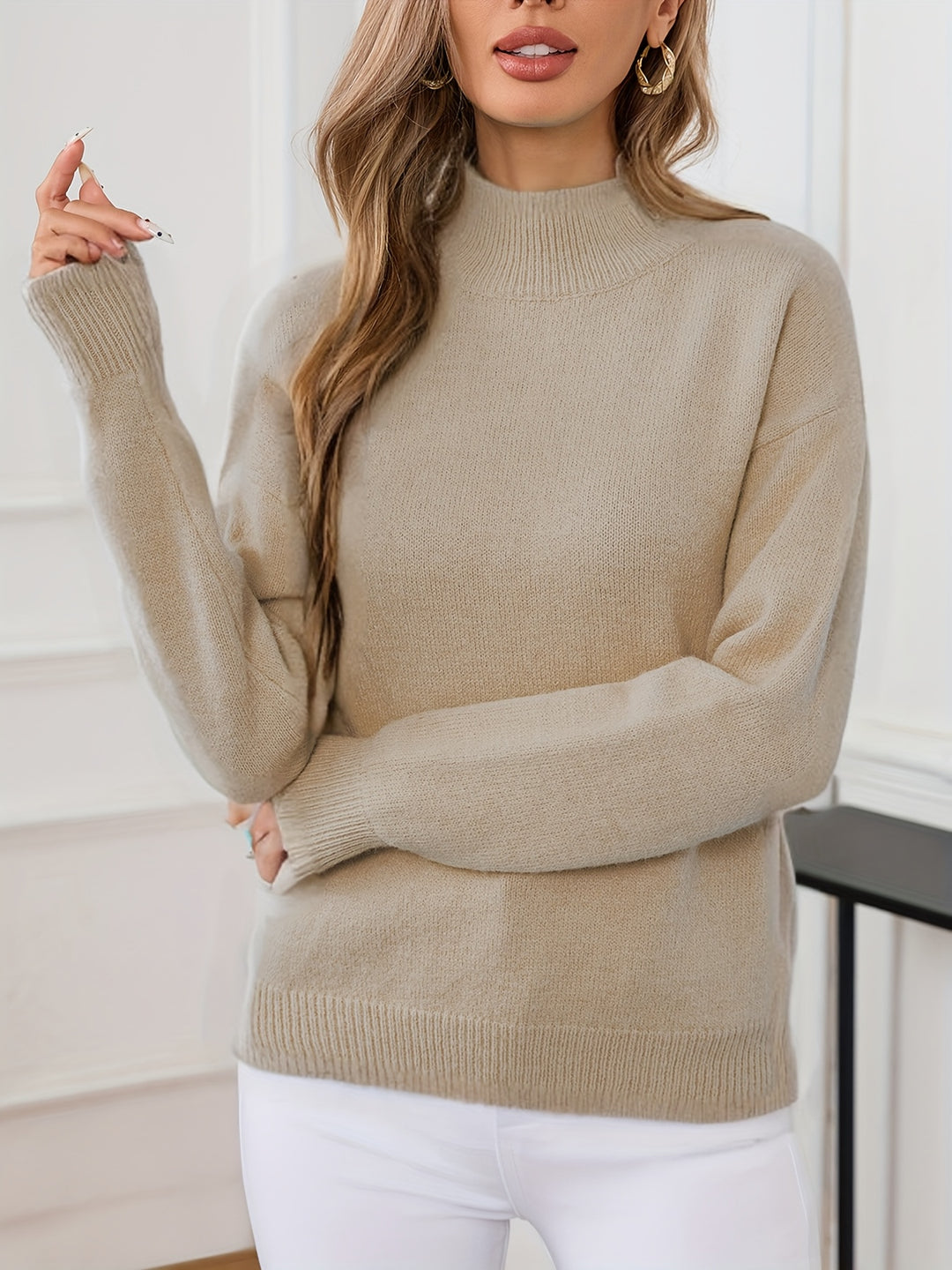 Lucille | Cozy Mock Neck Sweater