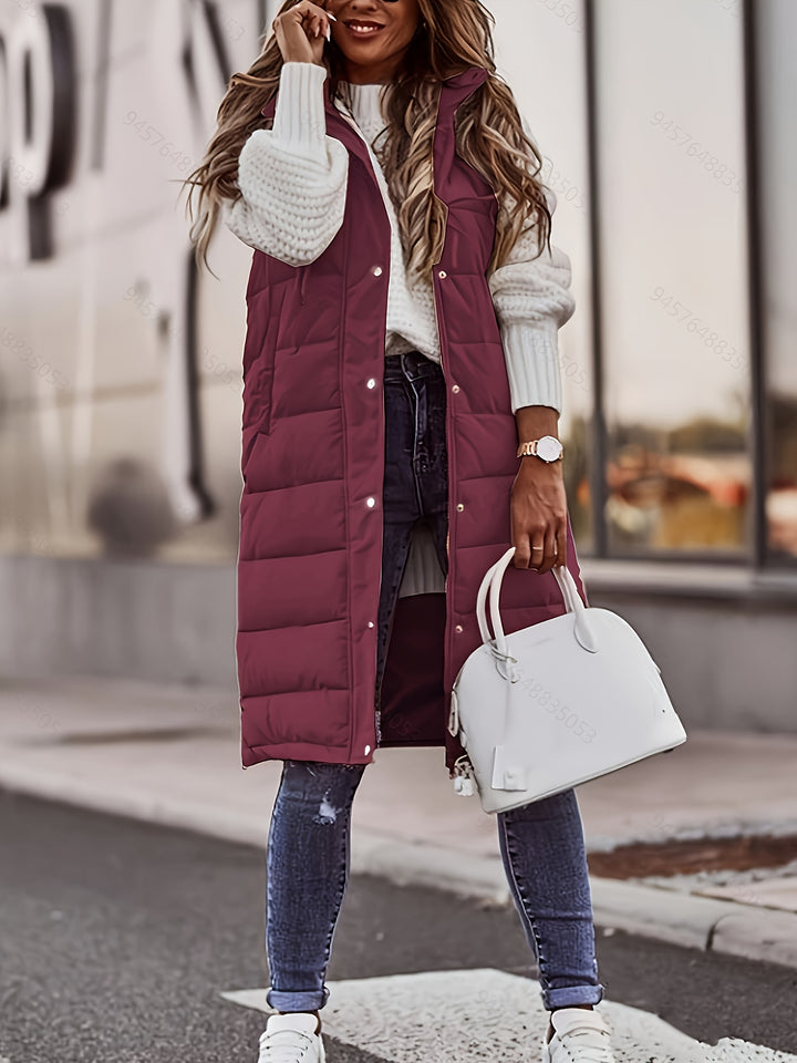 Odessa | Longline Hooded Puffer Vest
