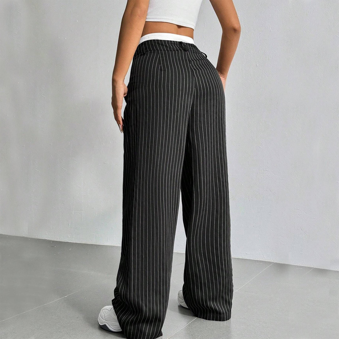 Mirella | Casual Striped Wide Pants