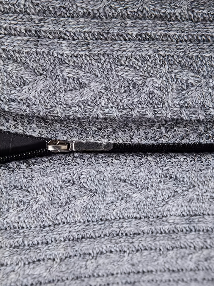 Warren | Textured Zip-Up Cardigan