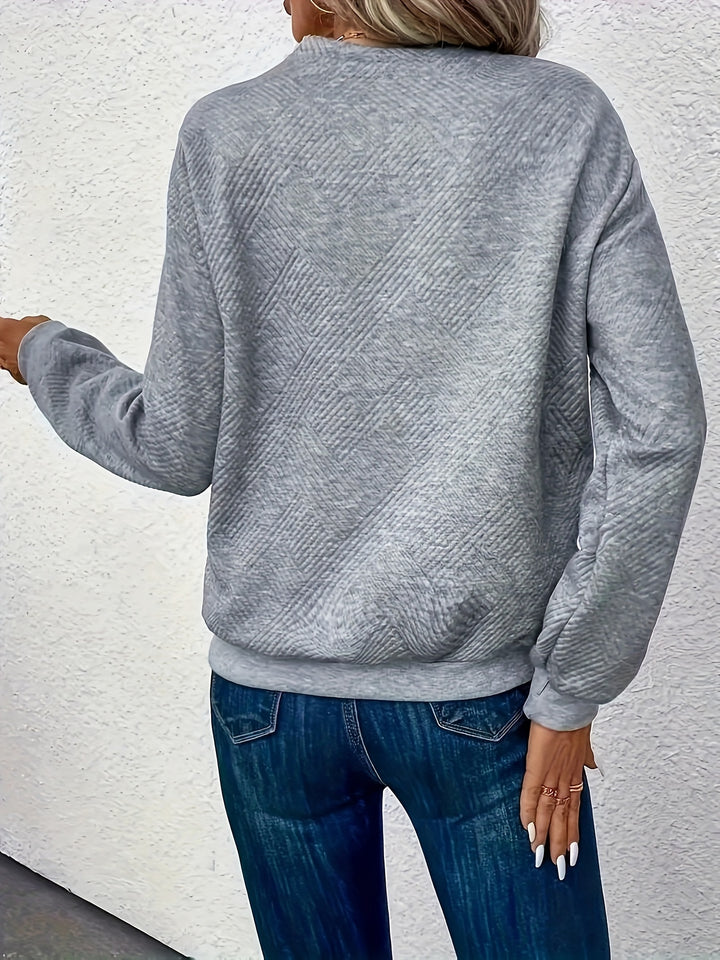 Yvonne | Asymmetrical Button-Neck Sweater