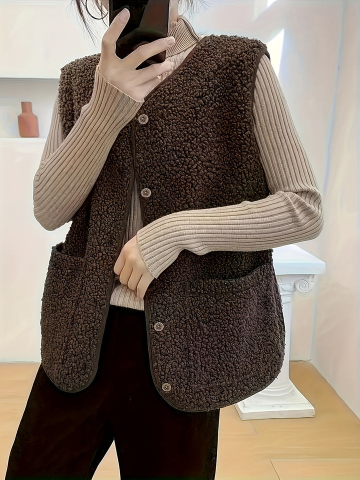 Camryn | Cozy Button-Front Vest