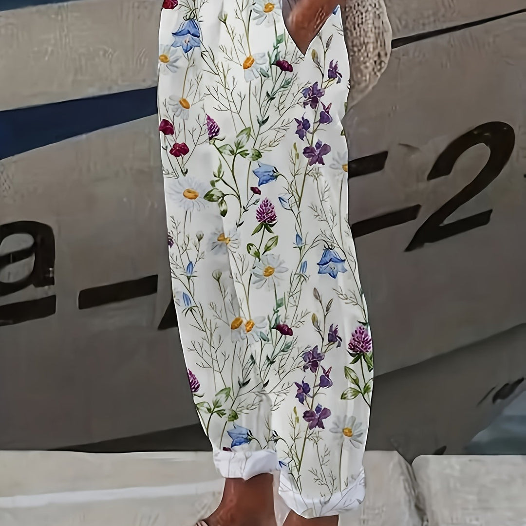 Eleanor | Garden-Print Tapered Pants
