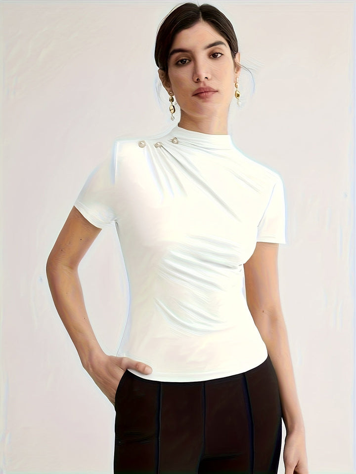 Marlowe | Refined Mock-Neck Top
