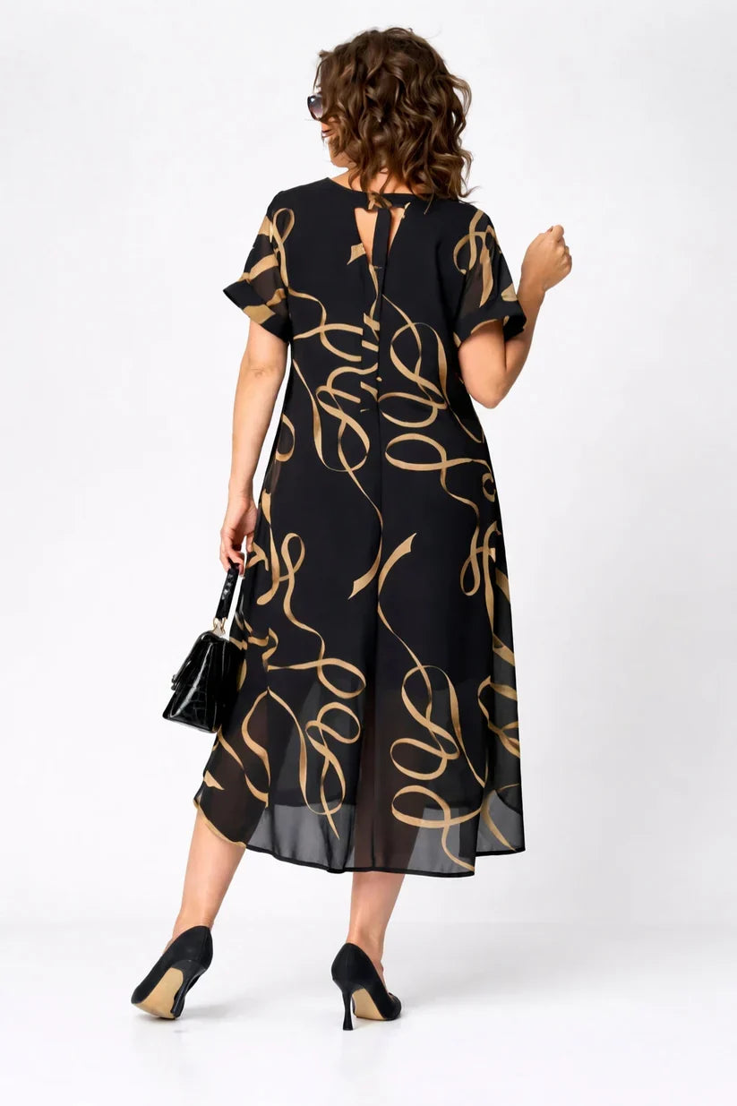 Valencia | Stylish V-Neck Mid Sleeve Dress