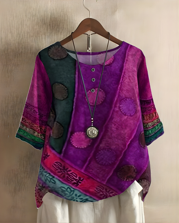 Giovanna | Relaxed Colorful Summer Boho Top