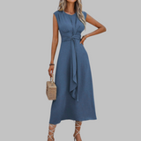 Alora | Elegant Sleeveless Round Neck Maxi Dress
