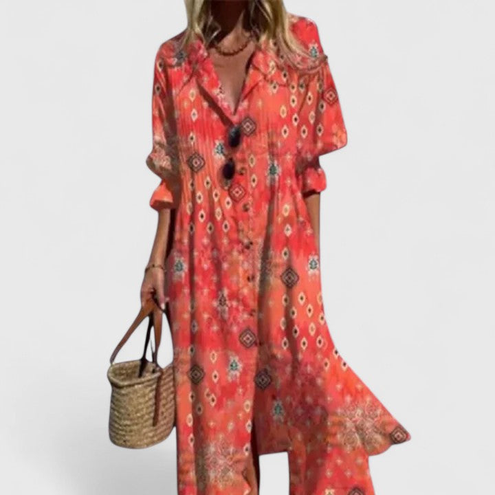 Danika | Elegant Multicolor Boho Dress