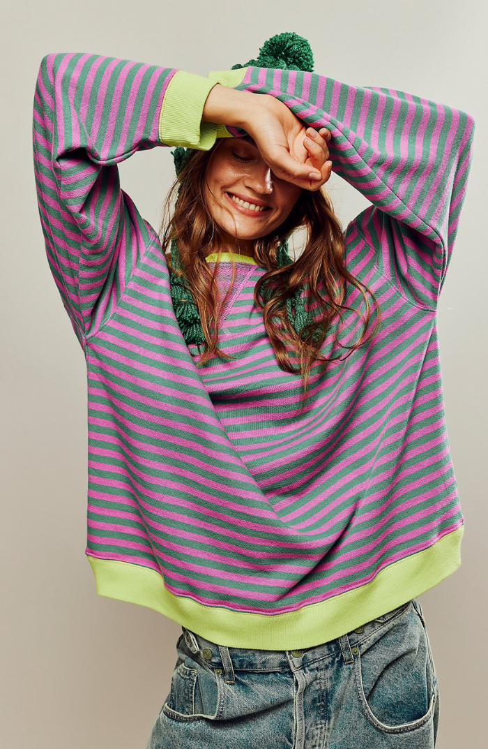 Susannah | Striped Round-Neck Sweater
