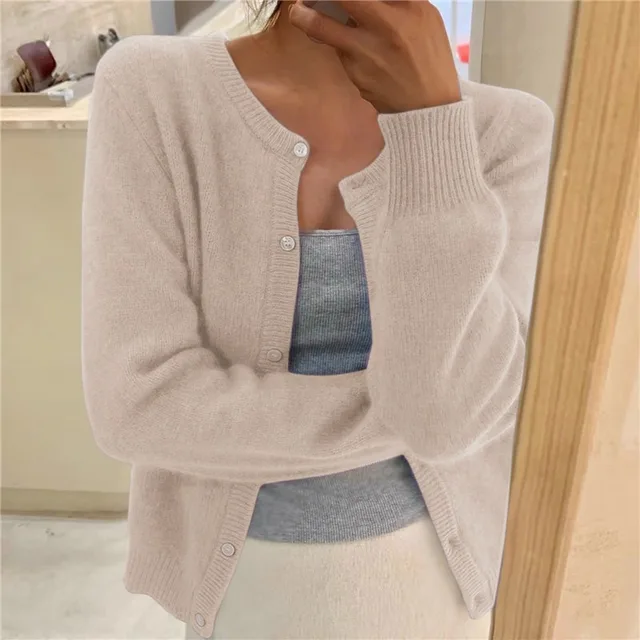 Ingrid | Soft Round-Neck Cardigan