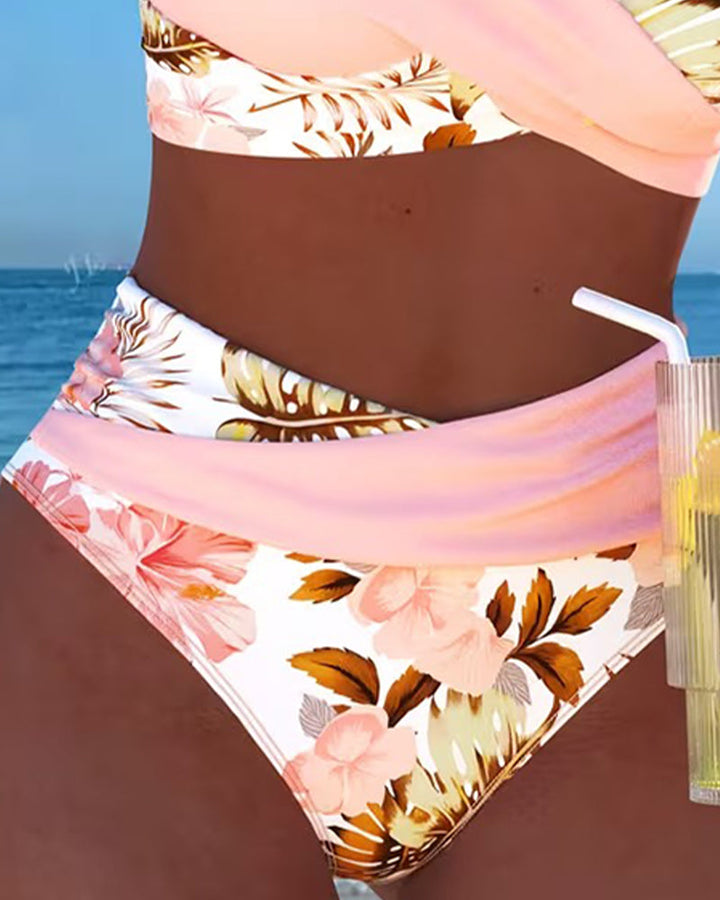 Vivienne | Floral Contrast Cut-Out Bikini