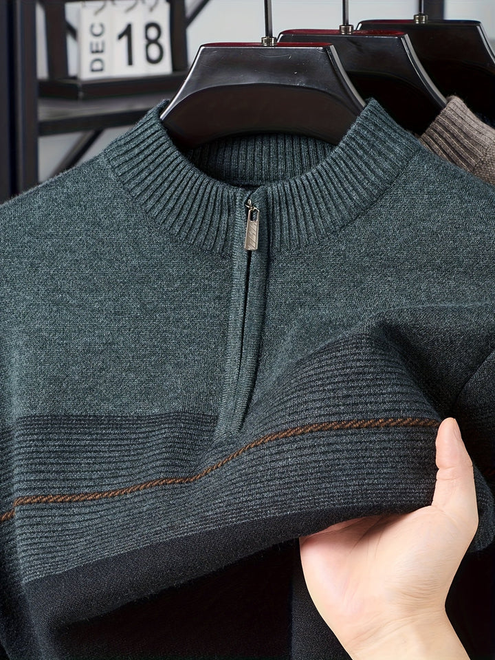 Gregory | Refined Half-Zip Sweater
