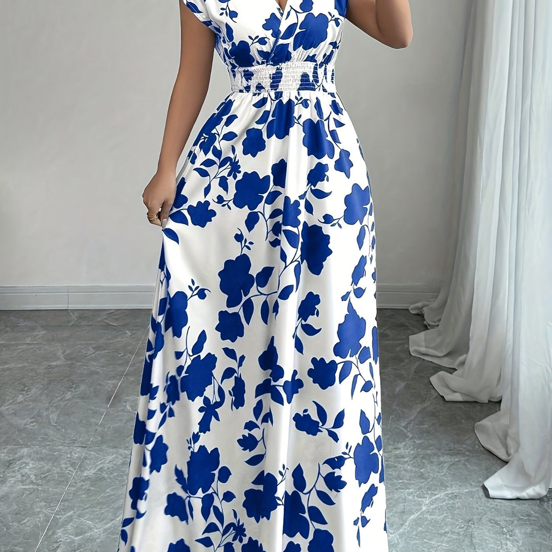 Isabelle | Floral V-Neck Maxi Dress