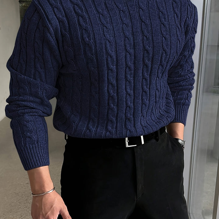 Reid | Cable-Knit Crewneck Sweater